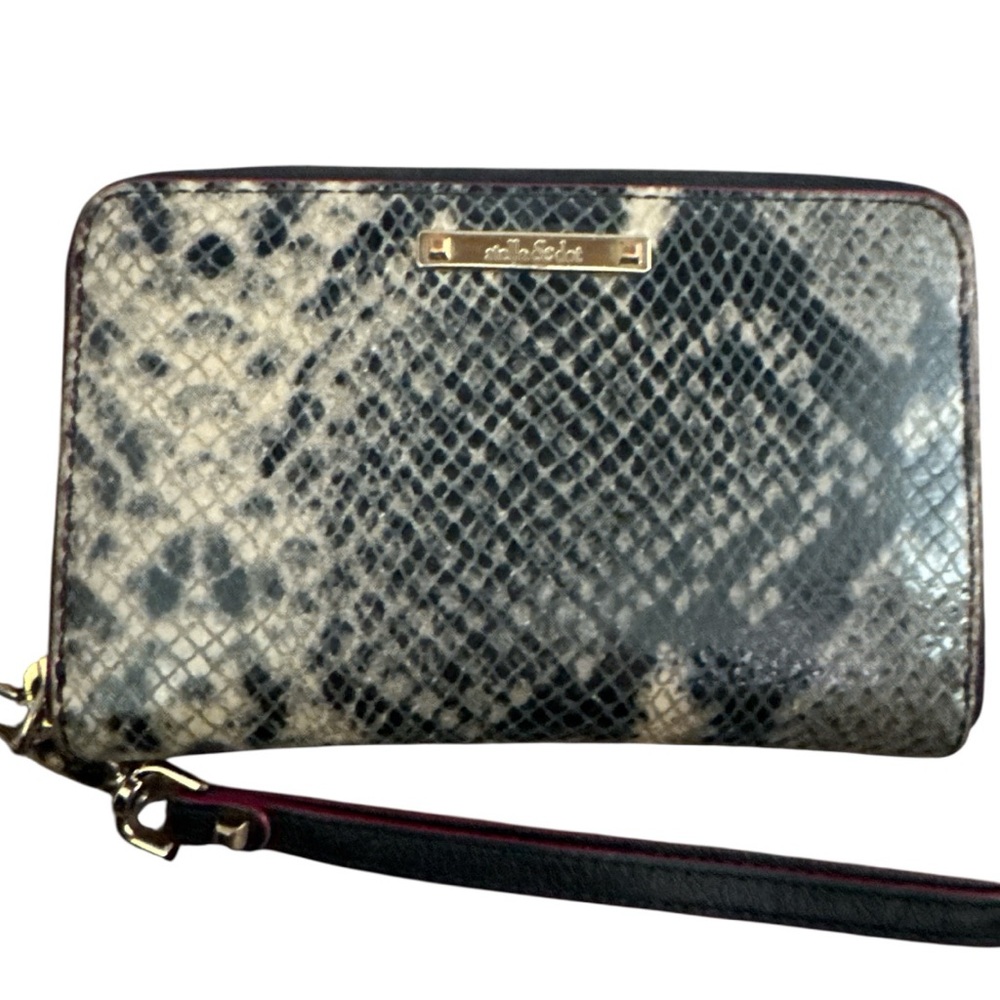 Stella & Dot Wallet or Wristlet Snake Skin Zip Closure